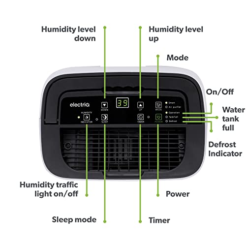 electriQ 12L portable dehumidifier great for 3 bed homes