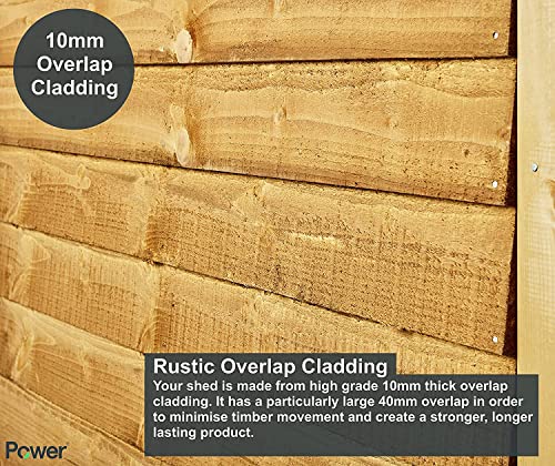 POWER High Grade Premium Apex Overlap Wooden Shed