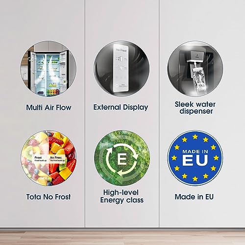 Fridgemaster Freestanding American Side by side Door Fridge Freezer