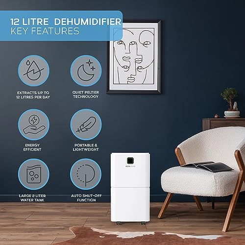 MONHOUSE 12L/Day Digital Dehumidifier