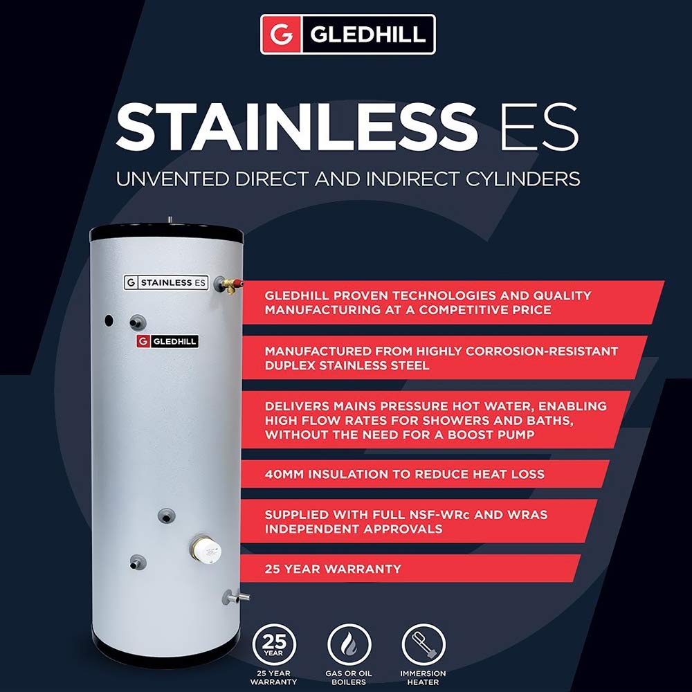 Gledhill 120 Litre Stainless ES