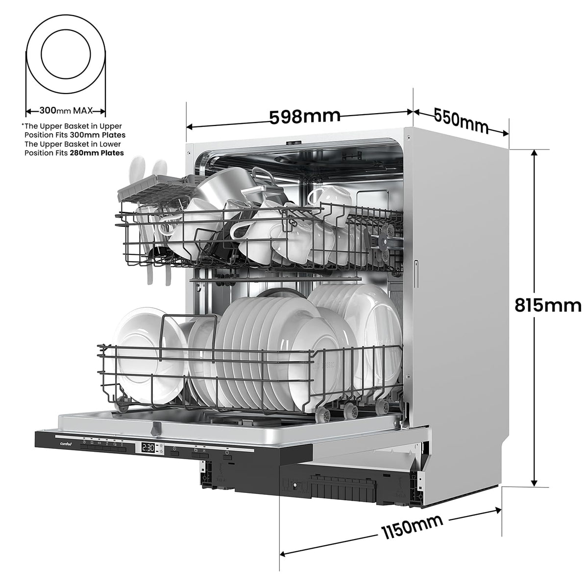 Comfee' COMFEE' Fully Integrated Dishwasher