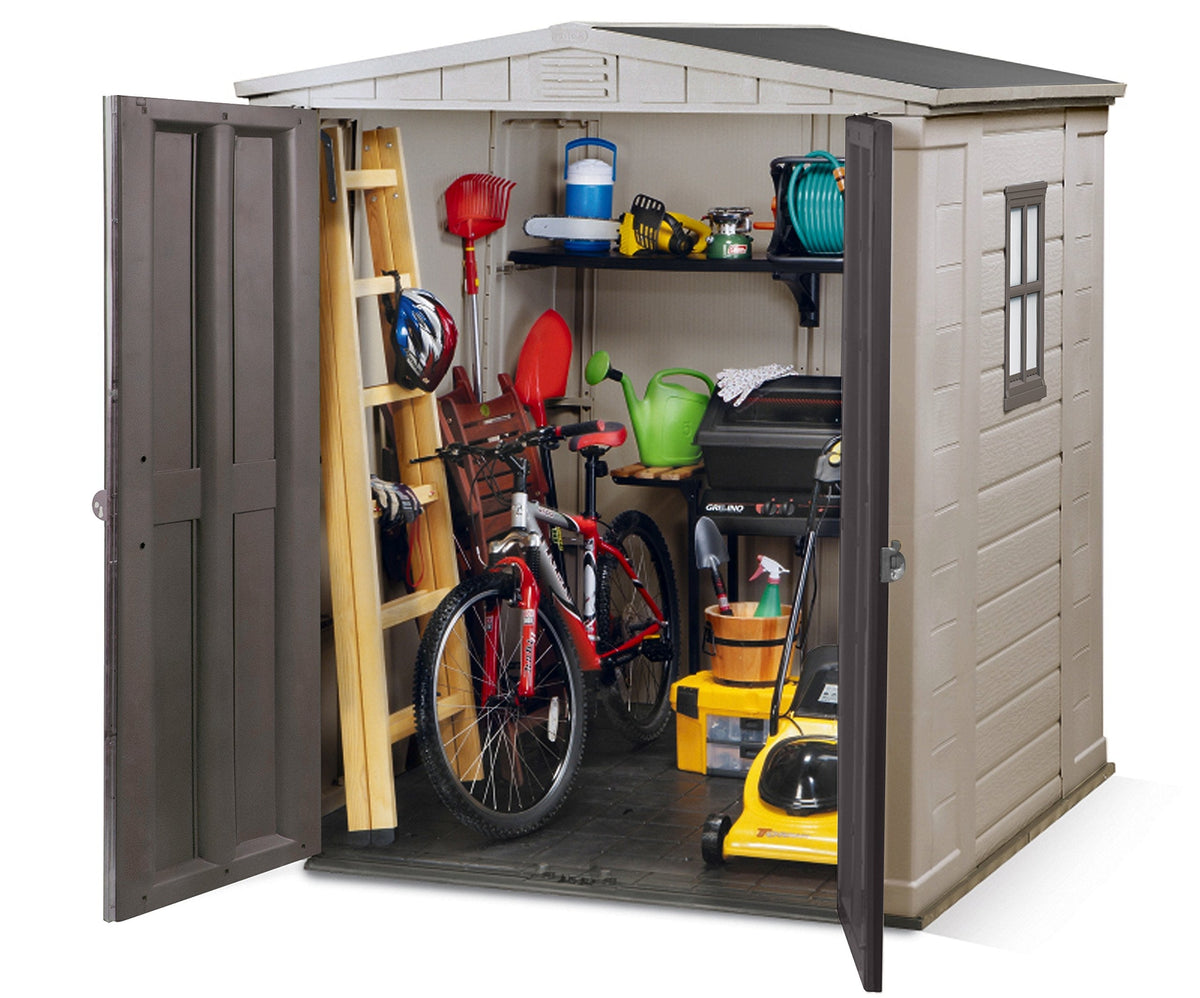 Keter 17197898 Factor Outdoor Garden Storage Shed