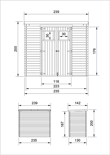 Timbela Wooden Garden Shed