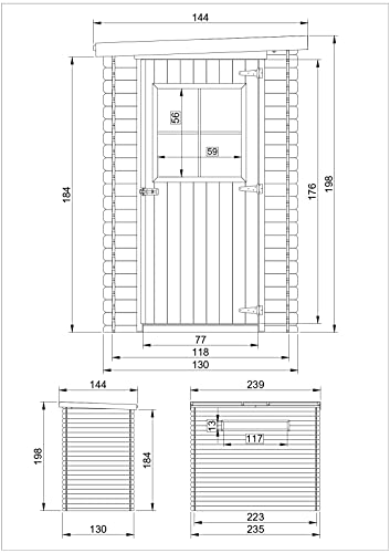 Timbela Wooden Garden Shed - Sheds and Outdoor Storage