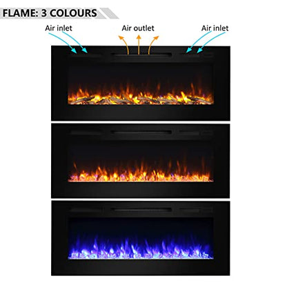 FLAMME Carmaux 55" / 141cm Freestanding Electric Fireplace