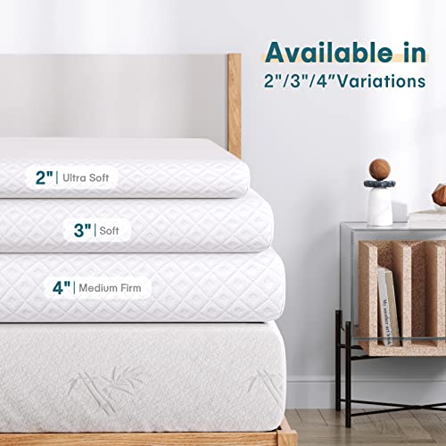 Vesgantti 2 Inch Memory Foam Mattress Topper Small Double