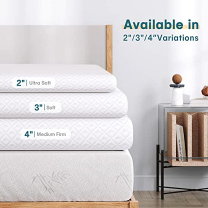 Vesgantti 2 Inch Memory Foam Mattress Topper Small Double
