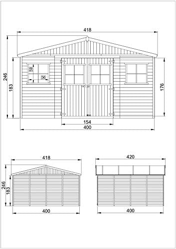 Timbela Wooden Garden Shed - Apex Shiplap Wooden Shed