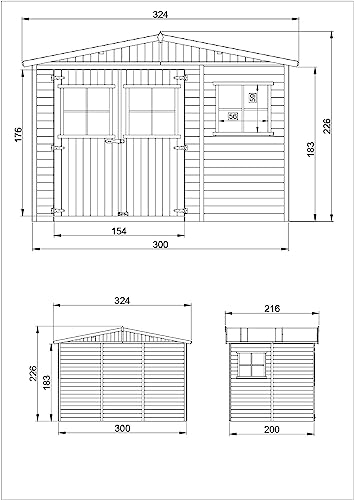 Timbela Wooden Garden Shed, Sheds and Outdoor Storage - Wooden Shed