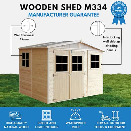 Timbela Wooden Garden Shed, Sheds and Outdoor Storage - Wooden Shed