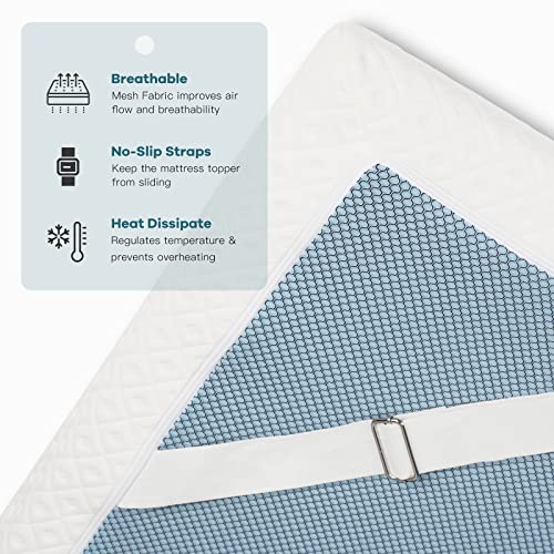 Vesgantti 4 Inch Memory Foam Mattress Topper Double