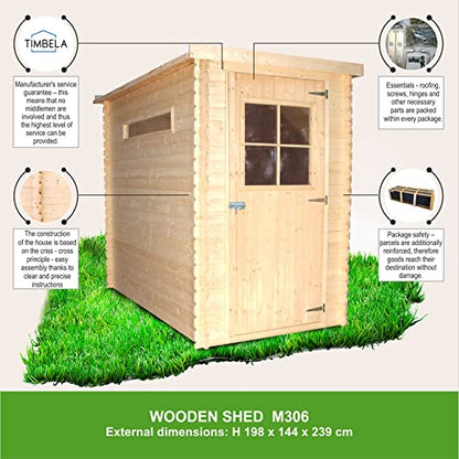 Timbela Wooden Garden Shed - Sheds and Outdoor Storage
