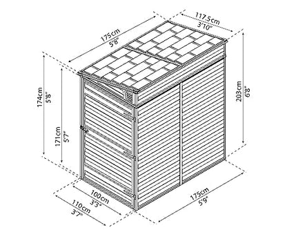 Palram SkyLight Lean-To Shed