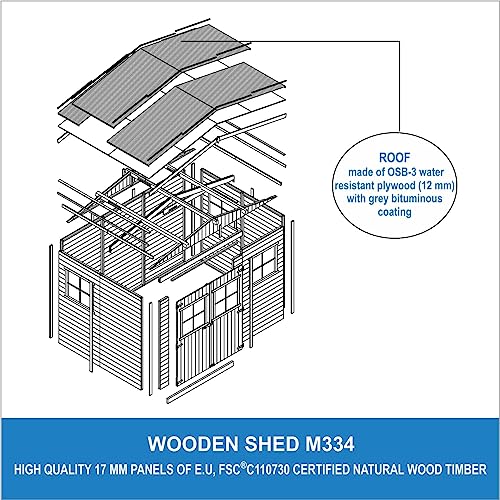 Timbela Wooden Garden Shed, Sheds and Outdoor Storage - Wooden Shed