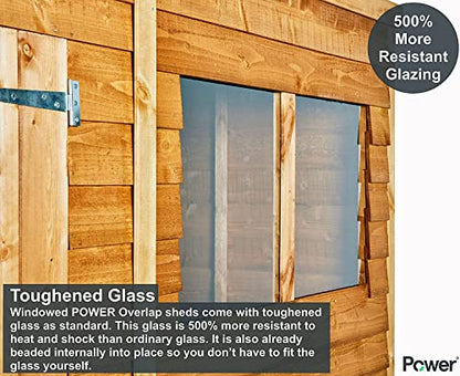 POWER High Grade Premium Apex Overlap Wooden Shed