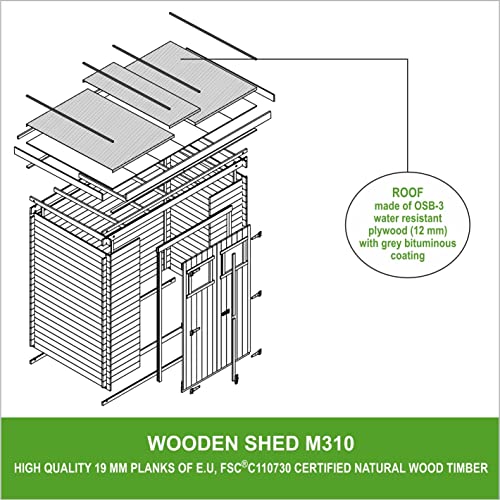 Timbela Wooden Garden Shed