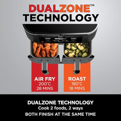 Ninja Foodi MAX Dual Zone Digital Air Fryer Black AF400UK