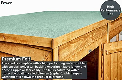 POWER High Grade Premium Apex Overlap Wooden Shed