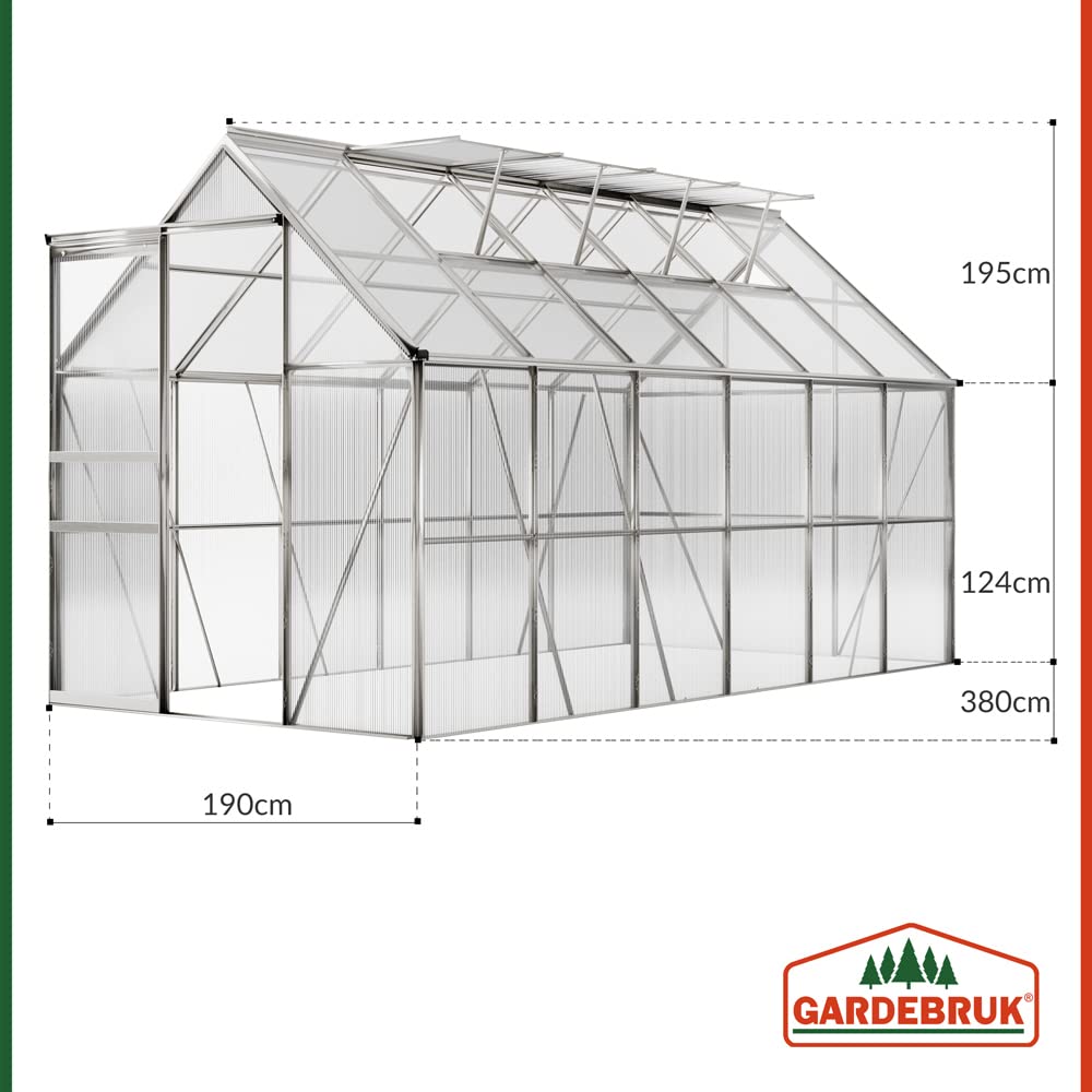 GARDEBRUK® 'Sunlight' Aluminium Greenhouse