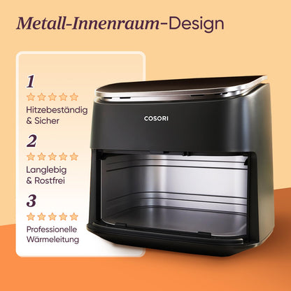 Cosori Airfryer, Turboblaze, 9-in-1 6L Heißluftfritteuse
