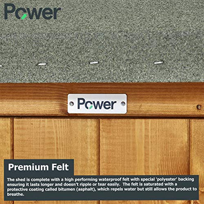POWER High Grade Premium Pent Garden Wooden Shed