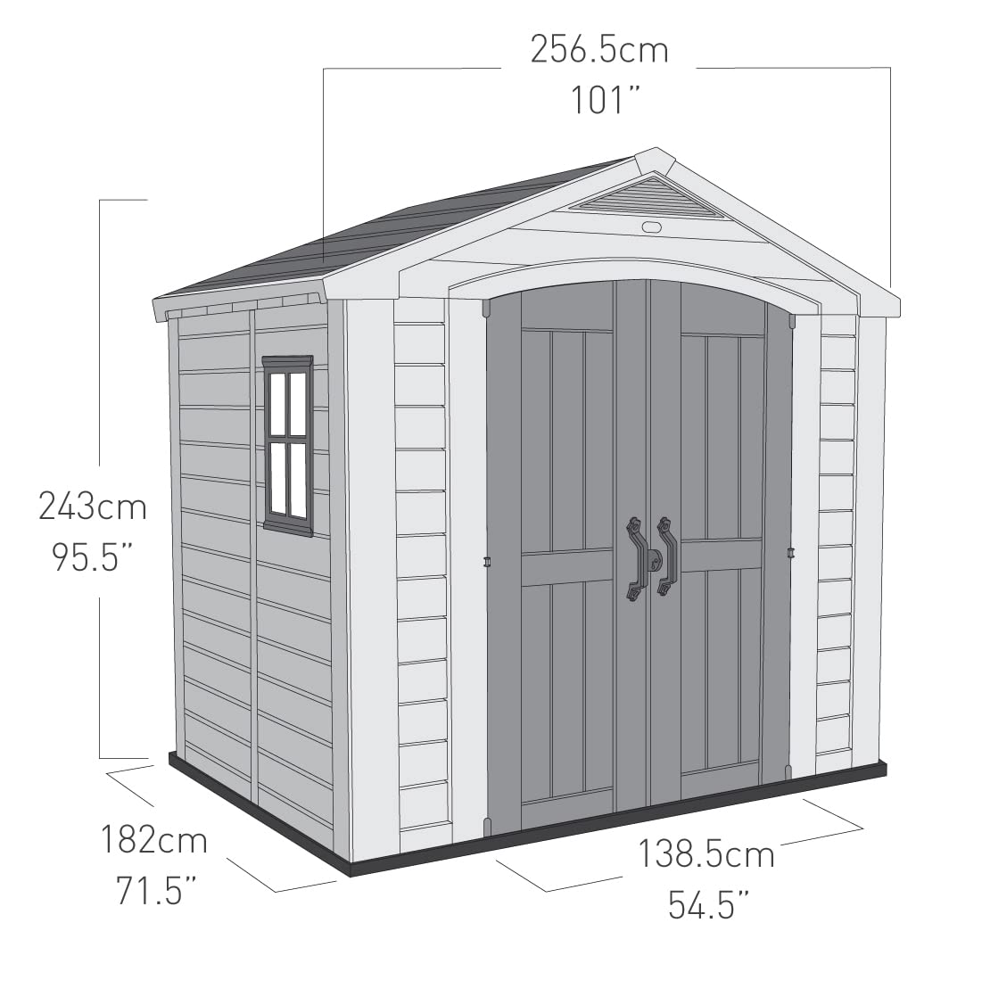 Keter Factor 8 x 6 ft Outdoor Storage Shed