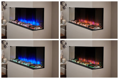 Endeavour Fires 48''/1230mm Rosedale 3D Media Wall Inset Electric Fireplace