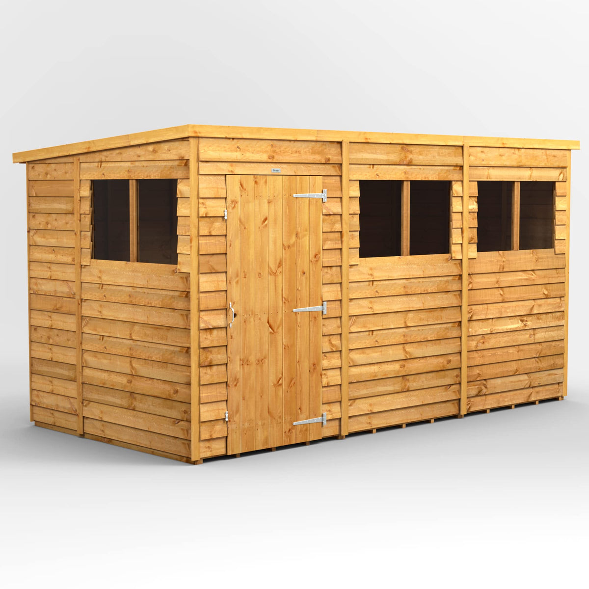 POWER High Grade Premium Pent Overlap Wooden Shed