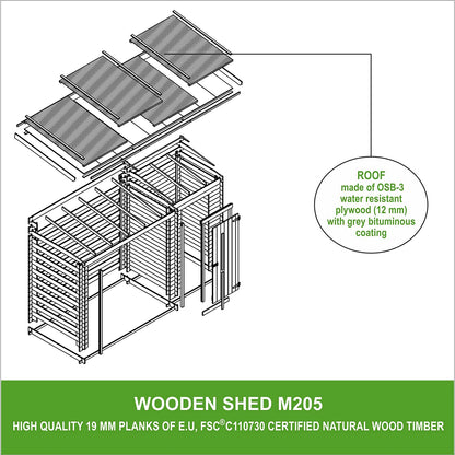 Timbela Wooden Garden Shed and Log shed