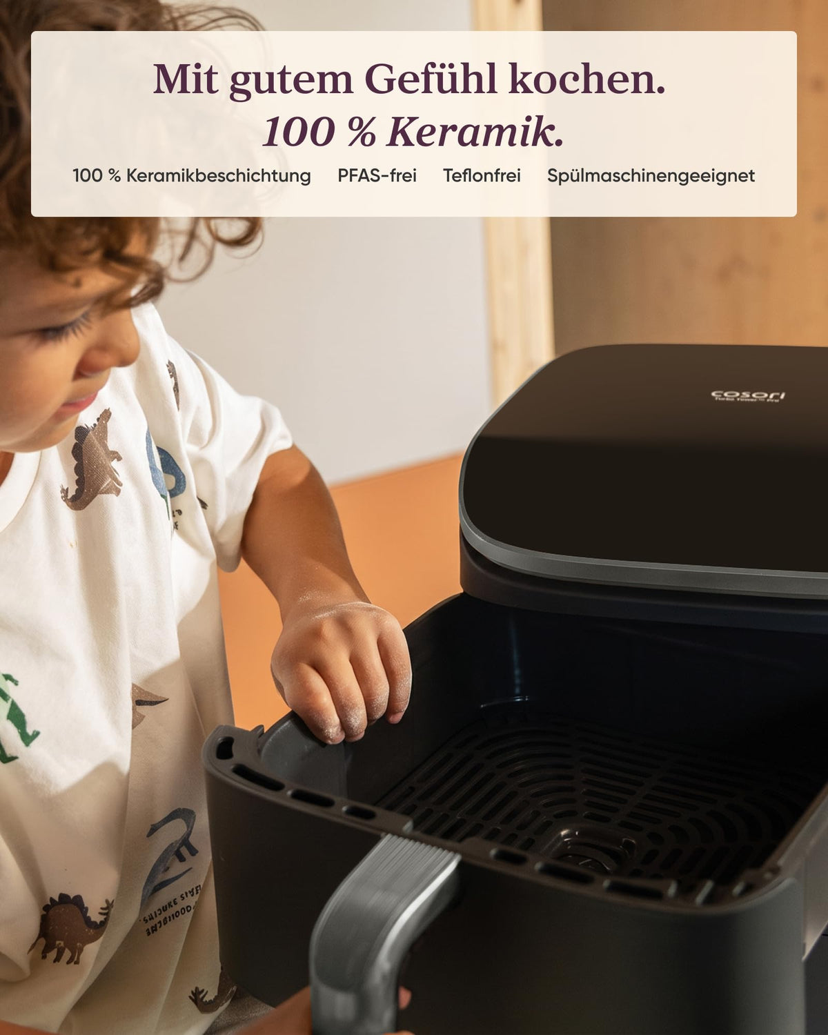 COSORI Turbo Tower Pro Smart Airfryer, 10,8L Keramikbeschichtung Heißluftfritteuse, DualBlaze-Technologie und WLAN-Steuerung, Silbergrau, Grau Silber