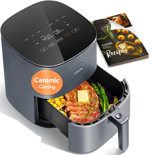 Cosori Air Fryer Pro LE 5 Qt, 9-in-1, Ceramic Coating, Shake Reminder, Grey