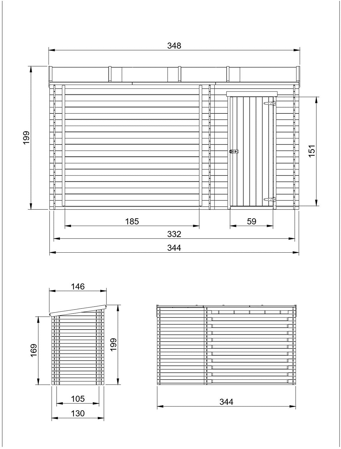 Timbela Wooden Garden Shed and Log shed