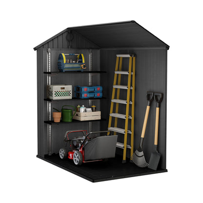 Keter Darwin Outdoor Apex Single Door Garden Storage Shed