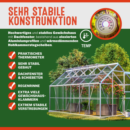 GARDEBRUK® 'Sunlight' Aluminium Greenhouse