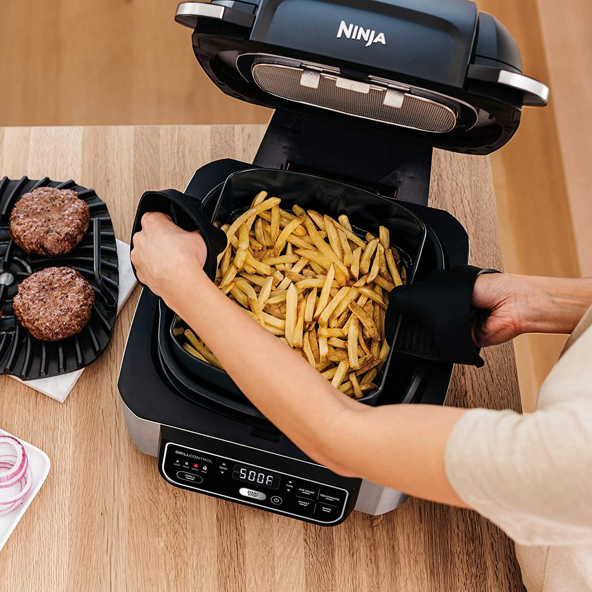 Ninja AG301 Foodi 5-in-1 Indoor Electric Grill with Air Fry