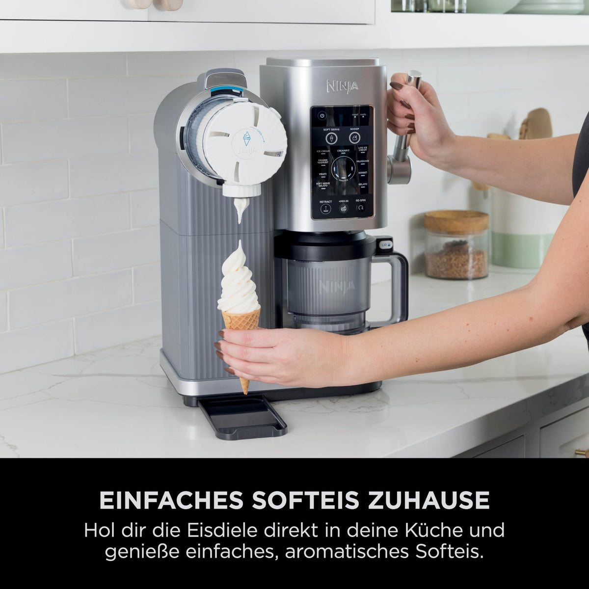 Ninja CREAMi Scoop & Swirl Eismaschine, 13 Funktionen, Platinsilber