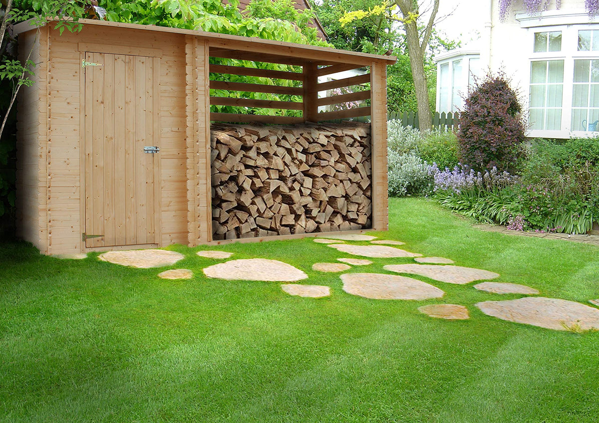 Timbela Wooden Garden Shed and Log shed