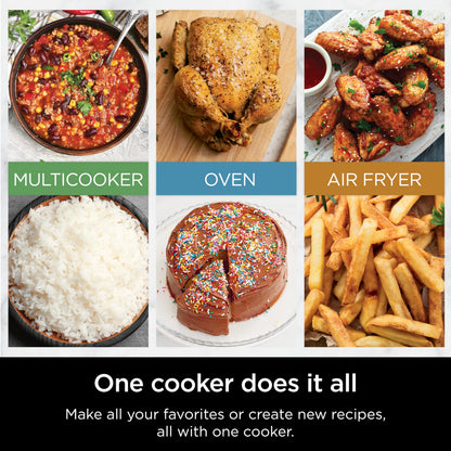 Ninja Combi™ 14-in-1 Multicooker, Air Fryer Toaster Oven & Steamer, SFP701