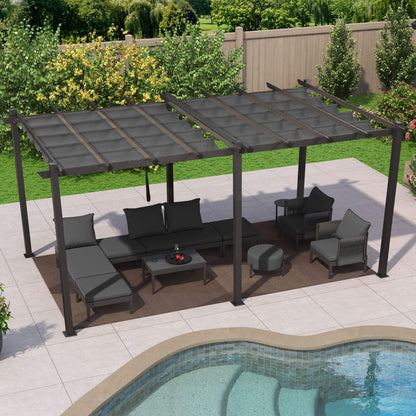PURPLE LEAF 3 X 5.48M Metal Pergola