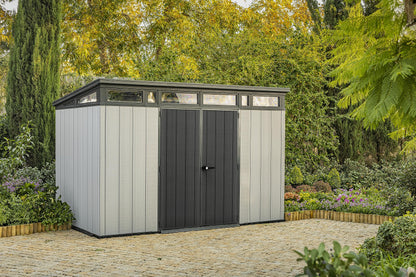 Keter Artisan Outdoor Pent Double Door Garden Storage Shed